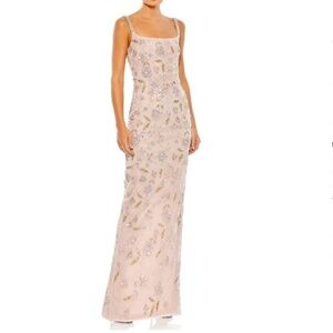 MAC DUGGAL Floral Beaded Bridal Wedding Formal Embellished Gown • Size 10 NWT!